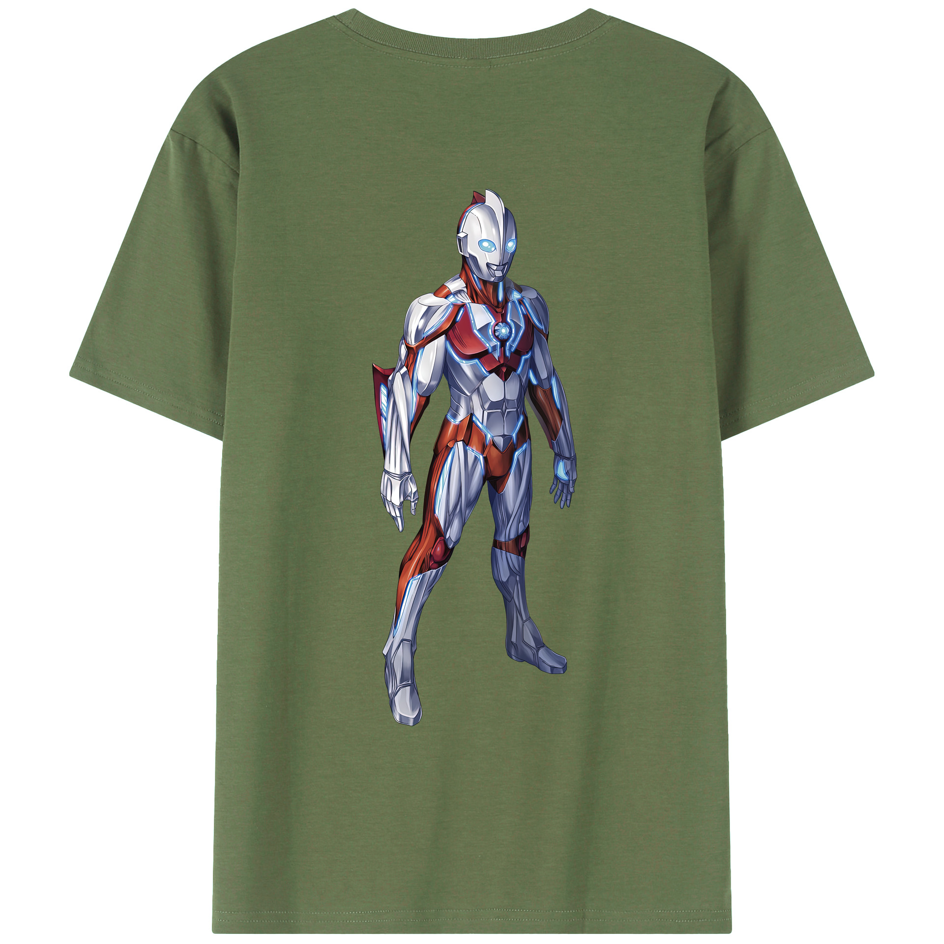 （画像用） ウルトラマン Ultraman 綿100％ メンズ半袖Tシャツ（バックプリント） 通気性